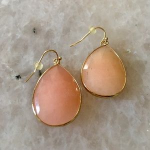 Anthropologie Rose Quartz earrings